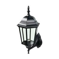 โคมไฟติดผนังภายนอก L&E WMS 220/B-E27 โลหะ/แก้ว CLASSIC สีดำ