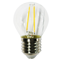 หลอดไฟ LED E27 2W วอร์มไวท์ ทรงปิงปอง RACER G45 FILAMENT CLEAR