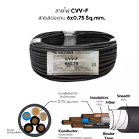สายไฟ CVV-F 6x0.75 ตร.มม. YAZAKI