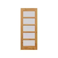 ประตูกระจก ไม้สนนิวซีแลนด์ พีระมิด MODERN DOORS 80x200CM