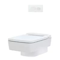 สุขภัณฑ์แขวนผนัง TOTO CWT512P 3/4.5 ลิตร พร้อมฝารองนั่งและฝาครอบพลาสติก