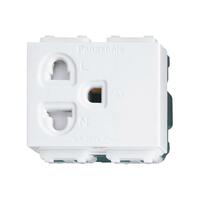 เต้ารับเดี่ยว 3 ขา มีม่านนิรภัย PANASONIC WEG1181K สีขาว