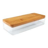 กล่องใสฝาไม้ STACKO MOKU BB01021 9x21x4.8 ซม.