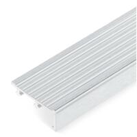 NAC50 Aluminum Stair Nose, Brushed Silver DP 2M