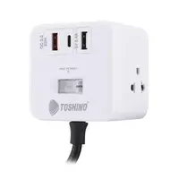4-socket power strip, 1 switch, 2 USB, 1 PD20W, 2M TOS