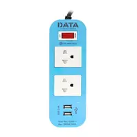 รางปลั๊กไฟ16A 2ช่อง1สวิตซ์2USB2M WL124-B