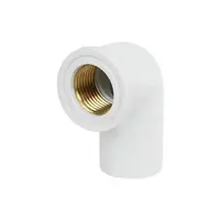 90 degree elbow, female thread, white PVC, 1/2 inch, Thai water pipe