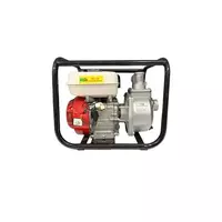 2 inch gasoline water pump, 5.5 horsepower, HISO model 50WP, red - white