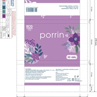 กระดาษเช็ดหน้าPORRIN POCKET PACK 50 แผ่น แพ็ค 6