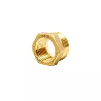 Reducer, model BU314-025x020, size 1 x 3/4 inches, brass color