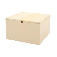กล่องไม้มีฝา STACKO MERRY L 25X25X15.5 ซม. สีครีม