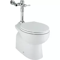 สุขภัณฑ์ฟลัชวาล์ว American Standard 2491/SC-WT-0 รุ่น นิวซีเปีย เอส 6 ลิตร ท่อลงพื้น