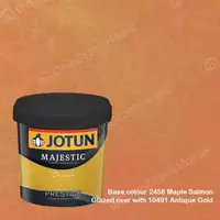สีทาภายใน Jotun Majestic Design Prestige สี 2456 Maple Salmon + 10491 Antique Gold