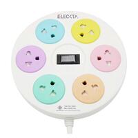 รางปลั๊กไฟ6ช่อง1สวิตซ์3M RD-6101 WH ELEK