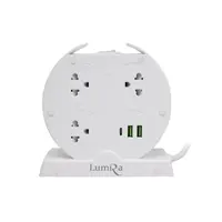 TOWER 7-slot power strip, 1 switch, 2 USB, 1 C3M LUMI