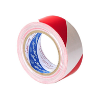 เทปตีพื้น PVC สีขาว-แดง