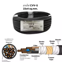 สายไฟ CVV-S 23x4 ตร.มม. YAZAKI 100 เมตร