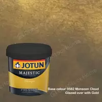 สีทาภายใน Jotun Majestic Design Prestige สี 0562 Monsoon Cloud + Gold 
