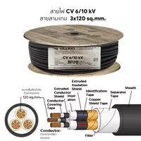 สายไฟ CV 3x120 ตร.มม. YAZAKI 6/10 kV