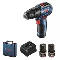 สว่านกระแทกไร้สาย (พร้อมแบตเตอรี่) BOSCH GSB12V-30 12 โวลต์