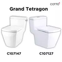 สุขภัณฑ์ชิ้นเดียว COTTO C107147 4.5 ลิตร Grand Tetragon สีขาว