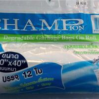 ถุงขยะม้วน คละสี 30x40" 12 ใบ