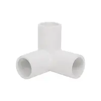 White PVC three-way connector, 1/2 inch, THAI PIPE