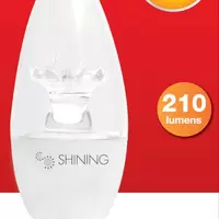 หลอดไฟ LED E14 3W วอร์มไวท์ หลอดจำปา SHINING
