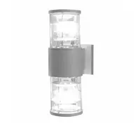 โคมไฟติดผนังภายนอก มิเนียม 2 หลอด รุ่น A119 สีเทา FINEXT
