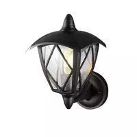 Outdoor wall lamp PP 1 bulb, model 1012, black, DECOS