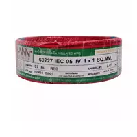 สายไฟ IEC01 THW 1x1 ตร.มม. สีแดง 30 เมตร NNN