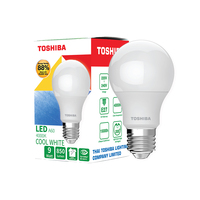 หลอดไฟ LED E27 9W คูลไวท์ ทรงลูกแพร์ TOSHIBA A60 G7