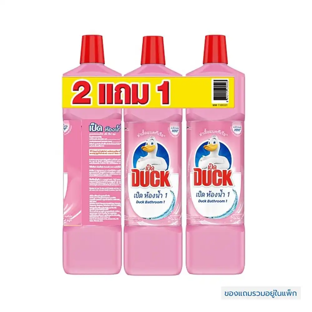 น้ำยาล้างห้องน้ำ เป็ด 900 มล. ชมพู (แพ็ก 2+1 ชิ้น)-1