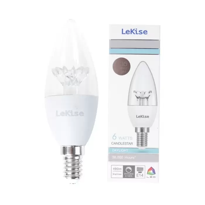หลอดไฟ LED Dim ทรง Candle 6 วัตต์ (Day Light) LEKISE-1