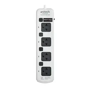 4-socket power strip, 4 switches, 5M H7054-WH Ani-1