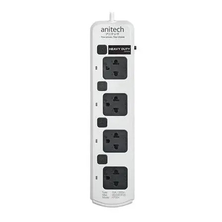 4-socket power strip, 4 switches, 5M H7054-WH Ani-1