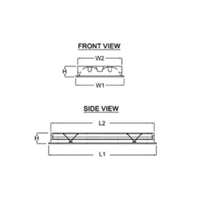 Recessed Acrylic Diffuser Luminaire Opal T&F1 118 PR 1 × 18 W-1