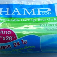 ถุงขยะม้วน คละสี 24x28" 24 ใบ