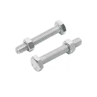 น็อตครบชุด ชุบขาว DEXZON 1/4x1-1/2" 6P