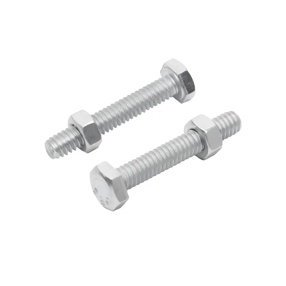 Complete set of nuts, white plated, DEXZON 1/4x1-1/2" 6P-1