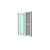 Slide Door Wire UPVC White HOFFEN 100x205CM 