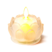 เทียน LED ดอกบัว CLAIRE 0.06 วัตต์ WARMWHITE 8.5 ซม. สีขาว