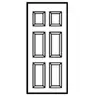 Fiber Glass Door TIS Q Fiber Door 6Straight 70x200 Primer