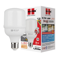 หลอดไฟ LED E27 20W วอร์มไวท์ ทรงกระบอก HI-TEK มวยไทย