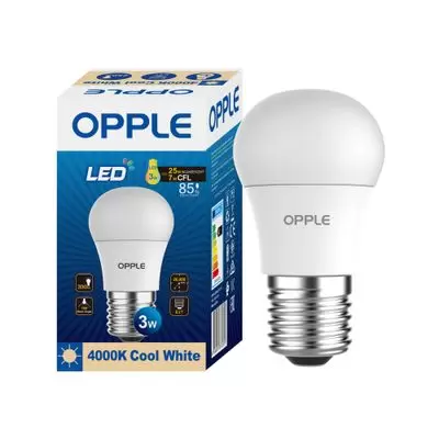หลอดไฟ LED E27 3W Cool White รุ่น E1P45-E27-3W-CWCTV7-1