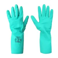 ถุงมือยางไนไตร PANGOLIN 15 มม. SIZE M สีเขียว