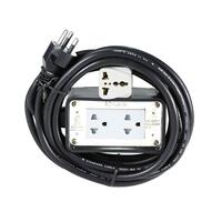บล็อคยาง 2x4 พร้อมสาย VCT3x1.5 2ช่อง SOKAWA 5 เมตร ดำ