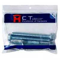 น็อตครบชุด ชุบขาว DEXZON 1/2X4" 0.5kg