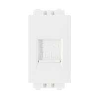 เต้ารับโทรศัพท์ CT ELECTRIC 6P/4C TEL-1 สีขาว