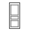 Fiber Glass Door TIS QFiberDoor 3Straight 70x200 Primer